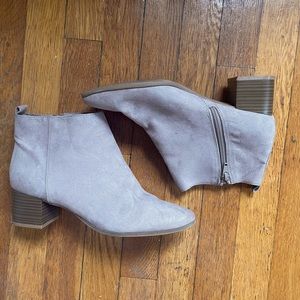 Suede Taupe Booties
